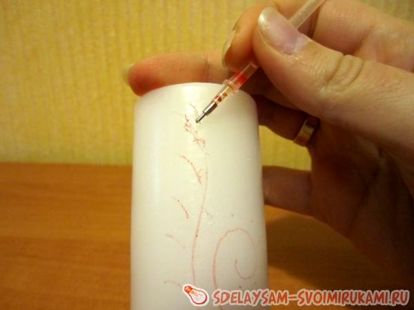 рисуем на свече