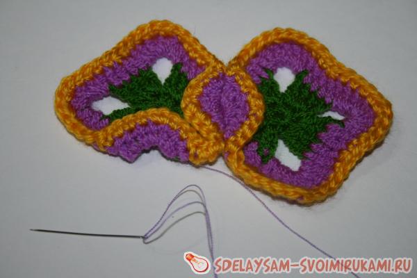 сшиваем лепестки цветка