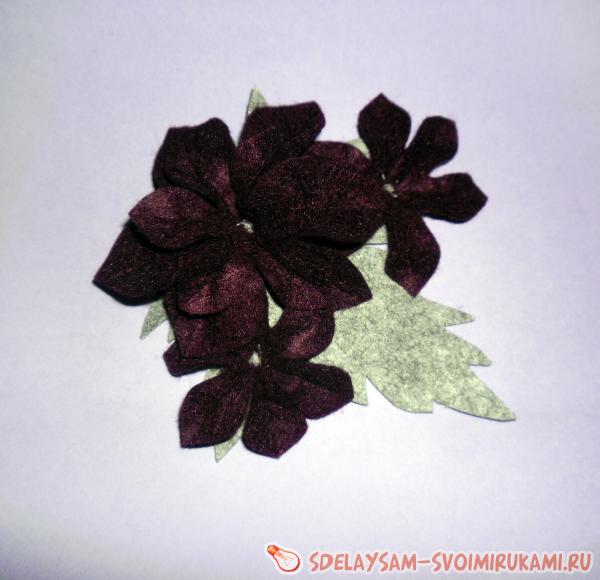 пришиваем к листочку