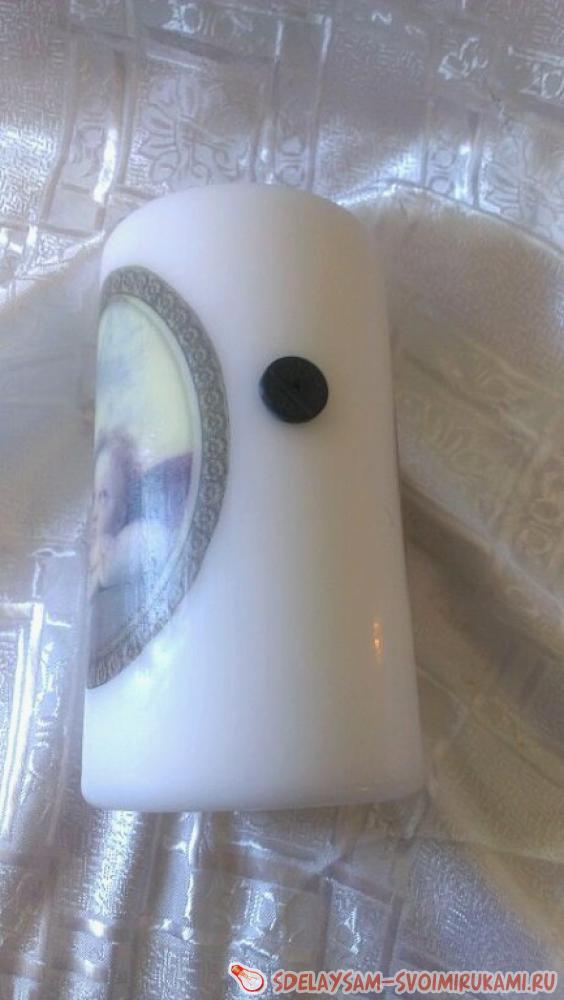 декупаж свечи