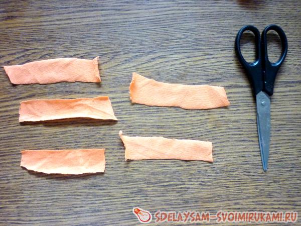 Процесс создания пушистого коврика