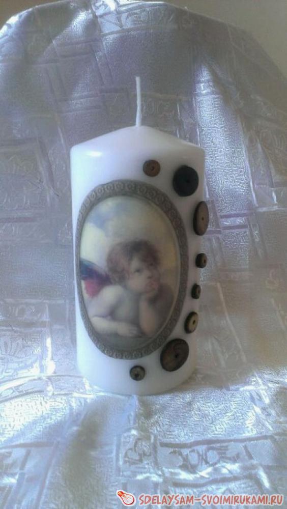 декупаж свечи