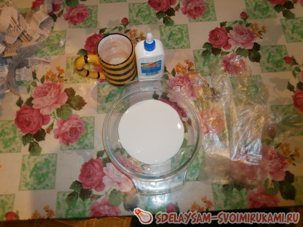 Развести клей ПВА