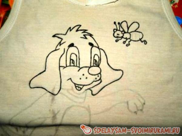 обвести черной краской