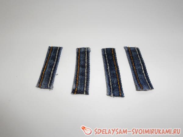 Отрежьте от пояса старых джинсов