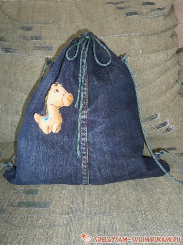 Детский джинсовый рюкзачок