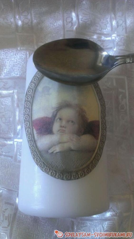 декупаж свечи