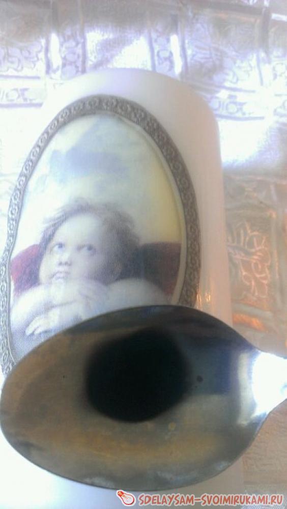 декупаж свечи