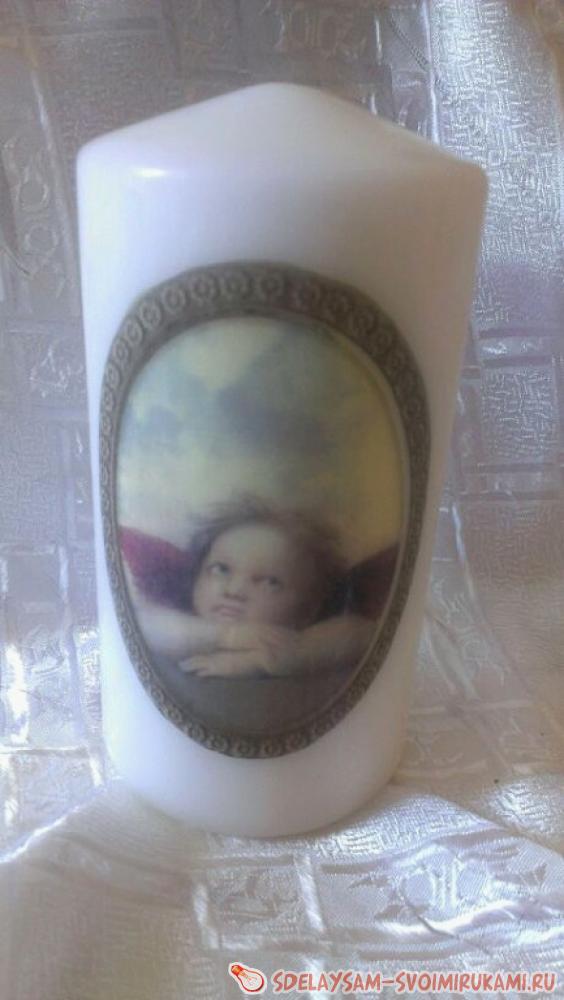 декупаж свечи