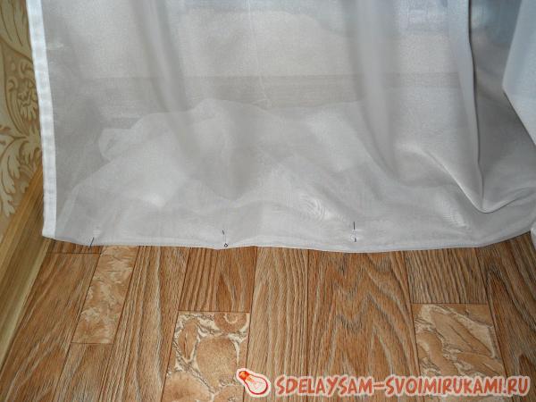 как подшить занавеску