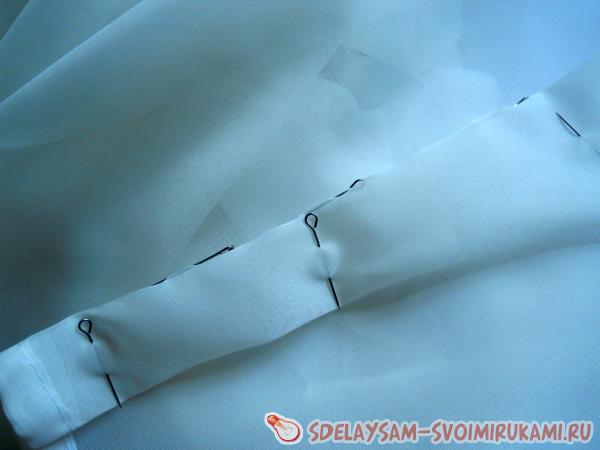 как подшить занавеску