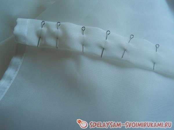 как подшить занавеску