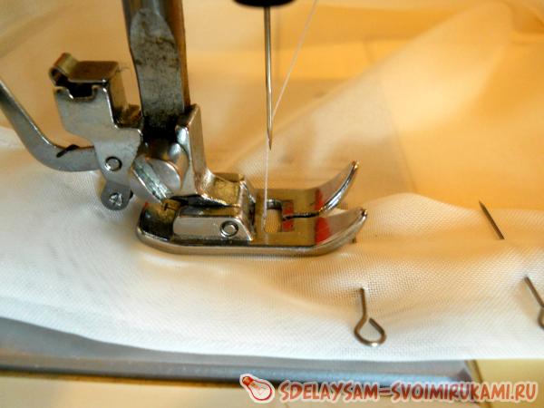 как подшить занавеску