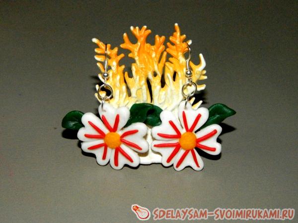 Сережки цветы