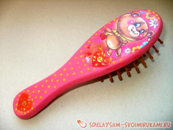 Декупаж расчески