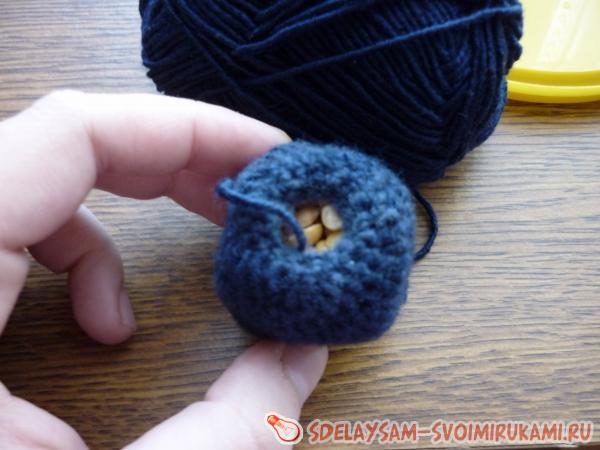 насыпаем наполнитель