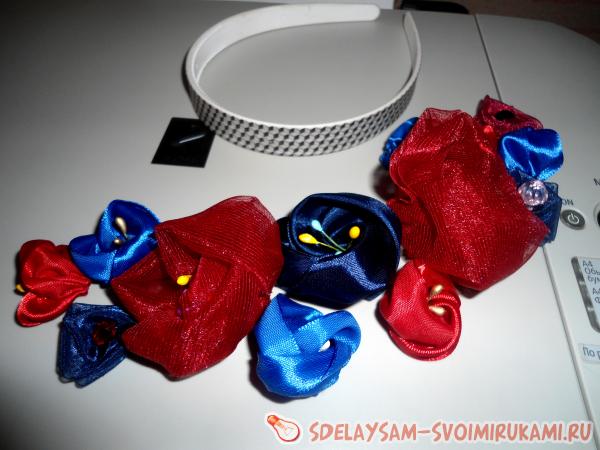 цветочки из ленты
