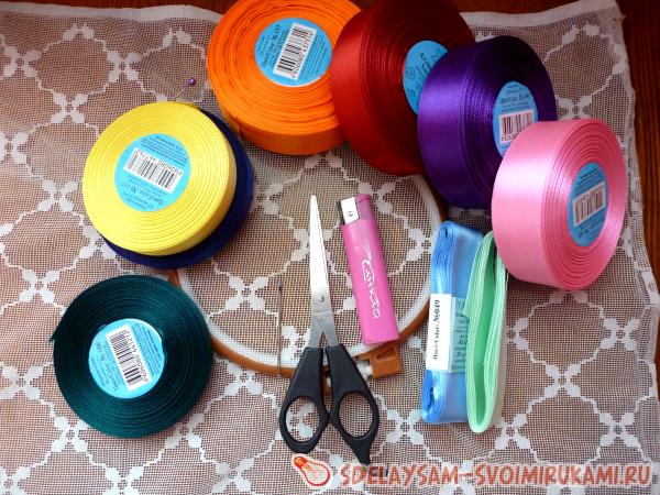 атласные ленты различных размеров