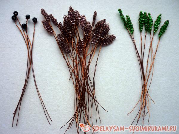 сплетите 7 листьев