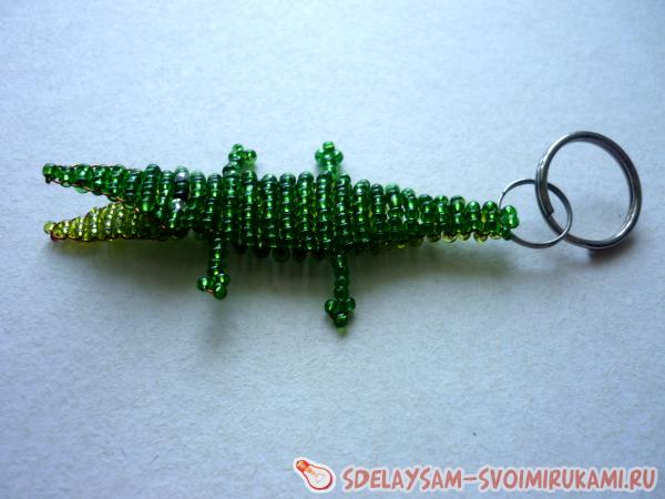 Крокодил из бисера