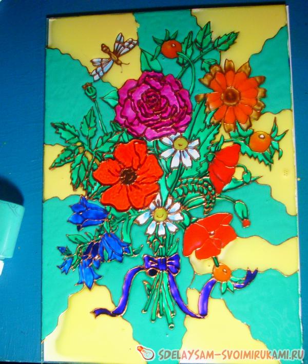 раскрасьте фон картины