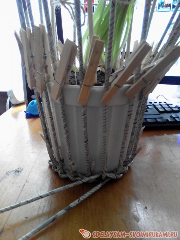 плетем по горшку