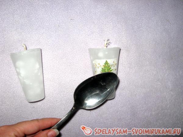 Прикладываем картинку на свечку