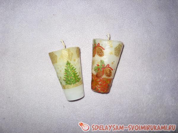 Прикладываем картинку на свечку