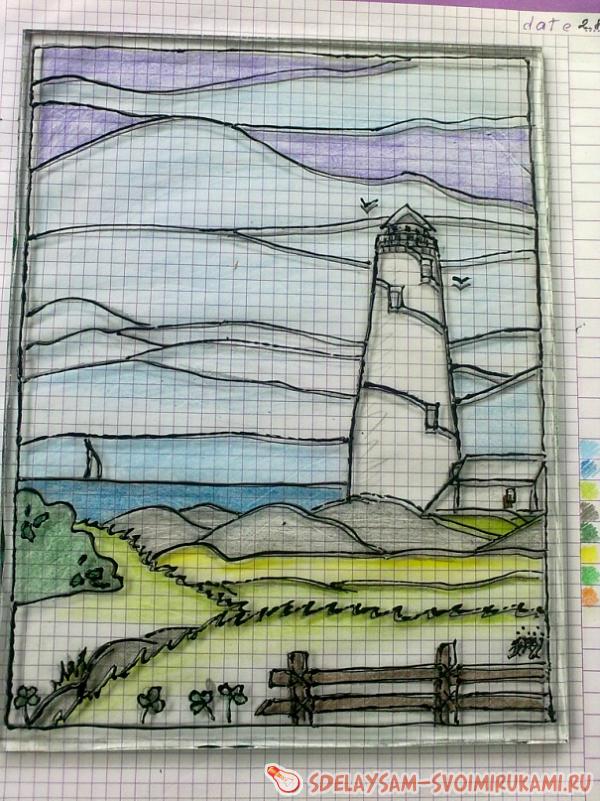 витраж выполненный на стекле