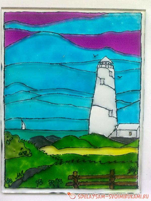 витраж выполненный на стекле