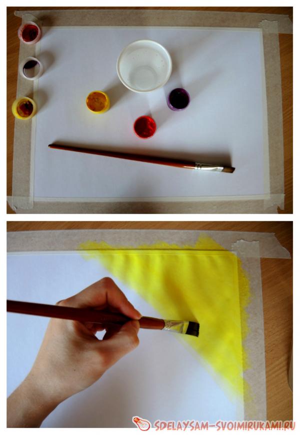 закрашивание листа