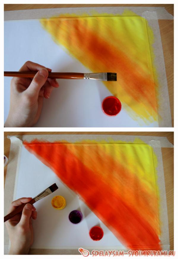 смешивать прямо на бумаге