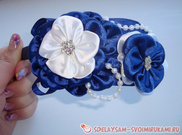 Ободок Синяя волна