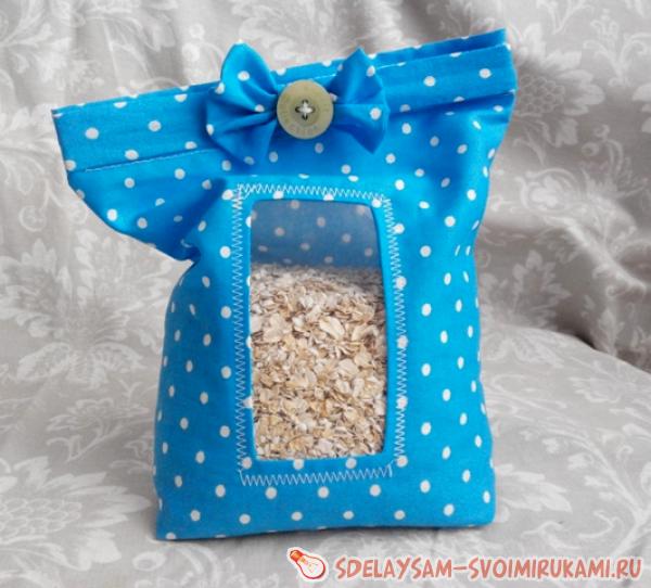 мешочек для круп с прозрачным окошком