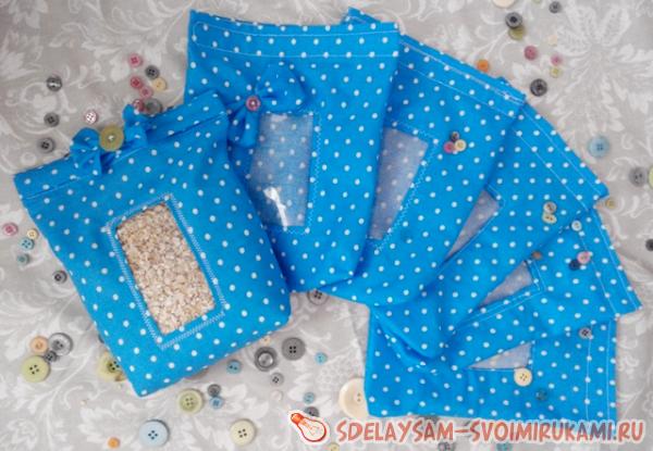 мешочек для круп с прозрачным окошком