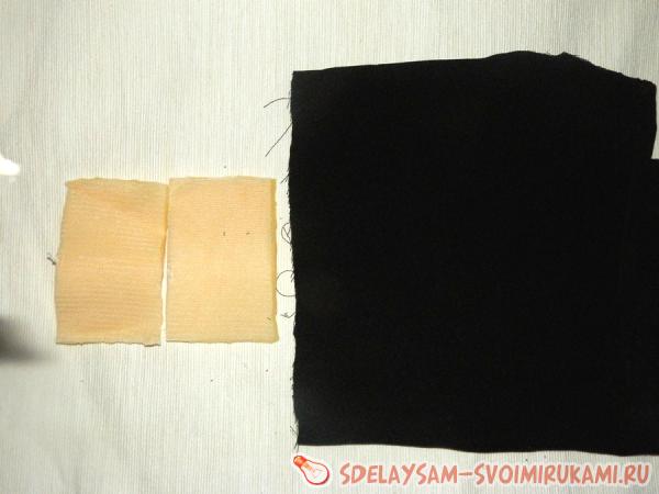 кусочек черной атласной ткан
