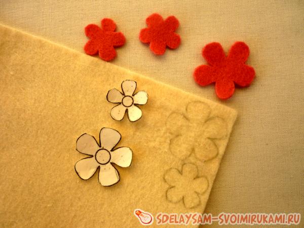 сделаем цветы из фетра
