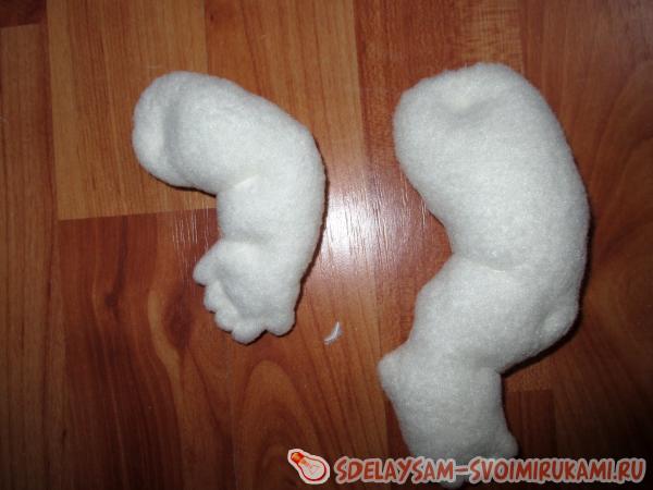 наполните их холлофайбером