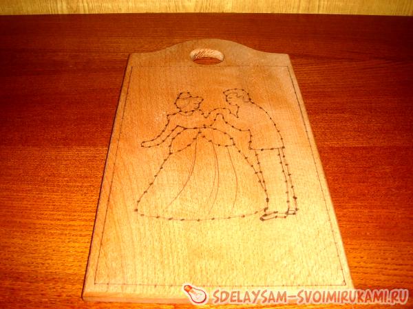 Нанесите карандашом изображение