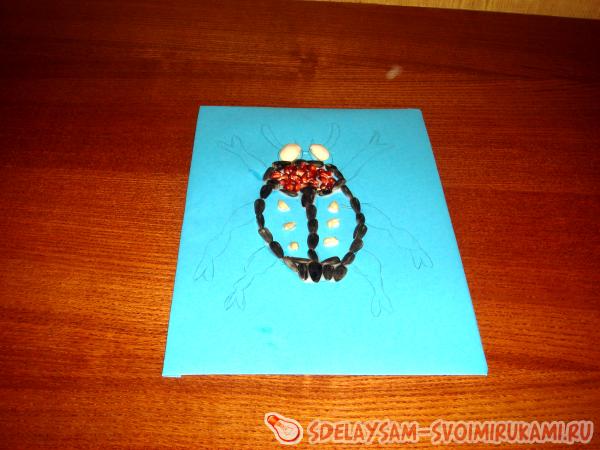 Приклеивание семян