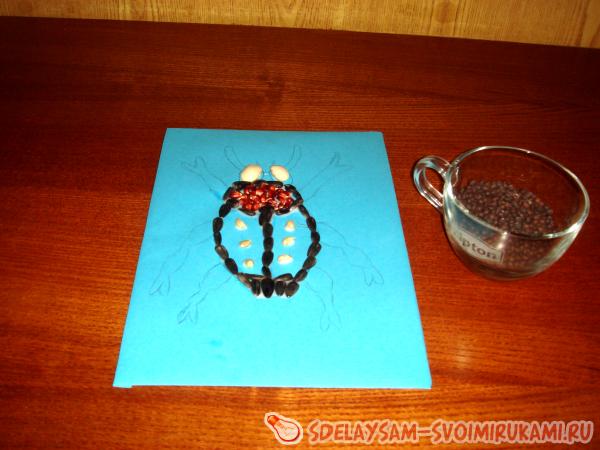 Приклеивание семян