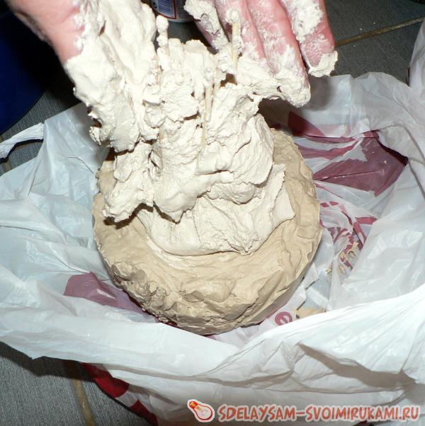 Снова замешиваем гипс