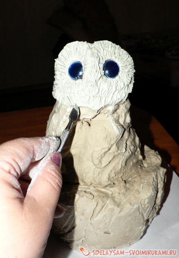 Лепка фигурки совенка