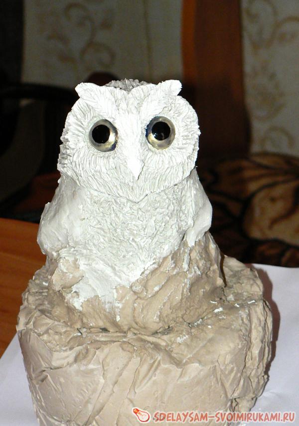 Лепка фигурки совенка