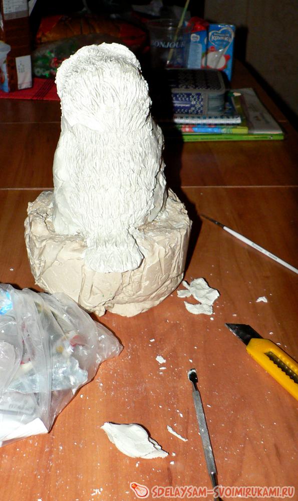 Лепка фигурки совенка