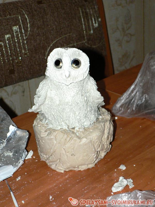 Лепка фигурки совенка