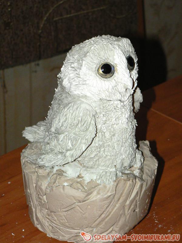 Лепка фигурки совенка