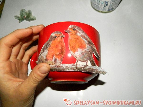 размещаем салфетку