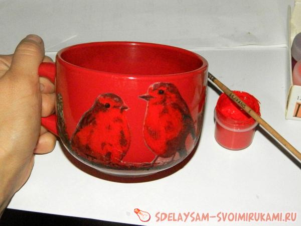 начинаем сушить чашку