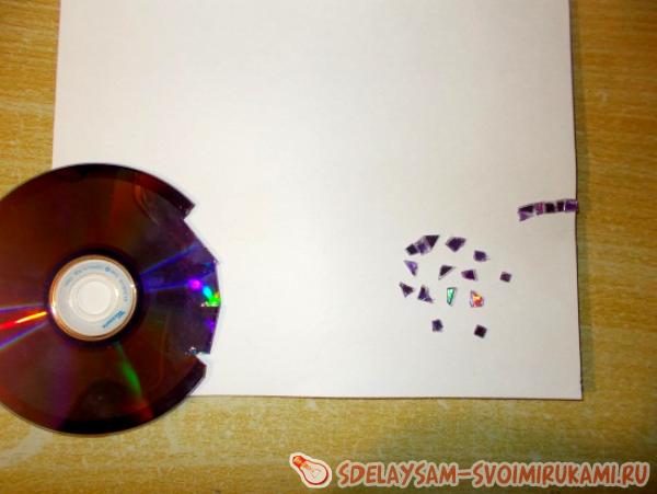 Мозаичная картина из дисков